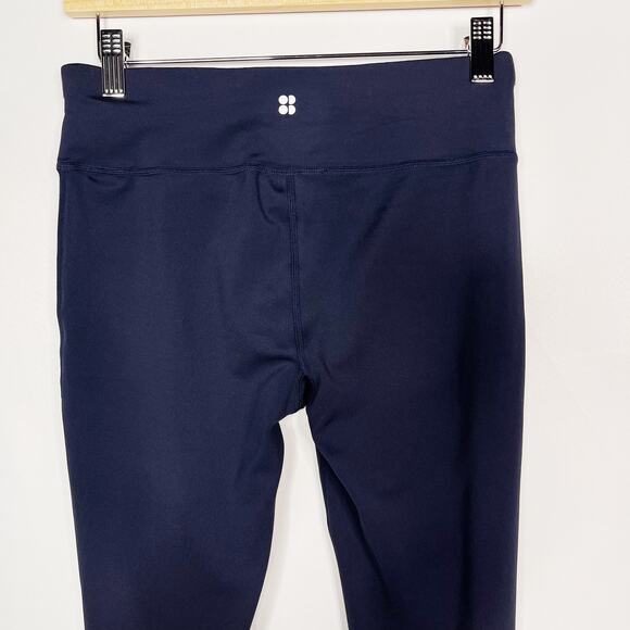 Sweaty Betty Small S Navy Blue All Day Ruched Hem 7/8 Length Leggings Workout - Picture 6 of 11